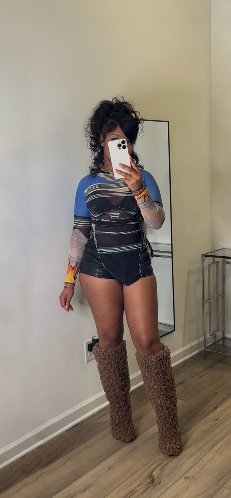 Mesh Cross Top