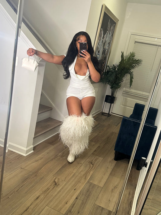 Midnight White Romper