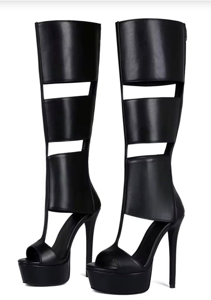 Leather Platform Boots