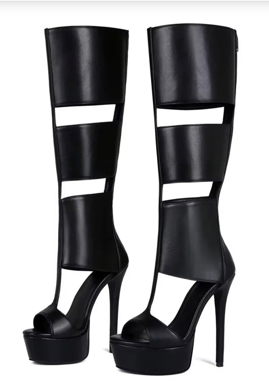 Leather Platform Boots
