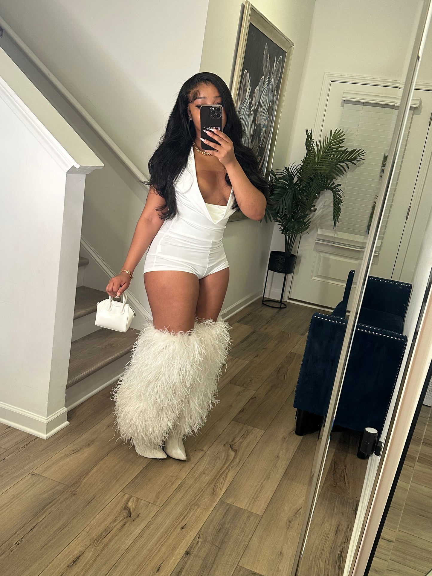 Midnight White Romper