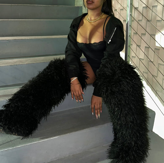 Black Thigh High Boots