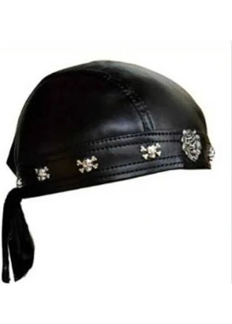 Black Leather Cap